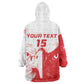 Custom Tunisia Football Wearable Blanket Hoodie Go Champions