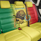 Custom Afro Senegal Football Back Car Seat Cover Lions of Teranga - Flag Style