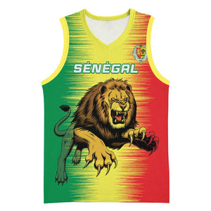 Custom Afro Senegal Football Basketball Jersey Lions of Teranga - Flag Style - African Pride