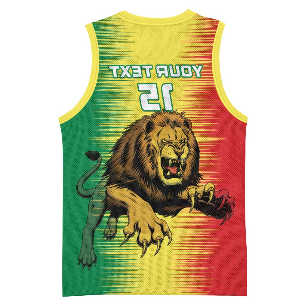 Custom Afro Senegal Football Basketball Jersey Lions of Teranga - Flag Style - African Pride