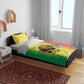 Custom Afro Senegal Football Bedding Set Lions of Teranga - Flag Style