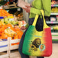 Custom Afro Senegal Football Grocery Bag Lions of Teranga - Flag Style