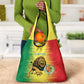 Custom Afro Senegal Football Grocery Bag Lions of Teranga - Flag Style