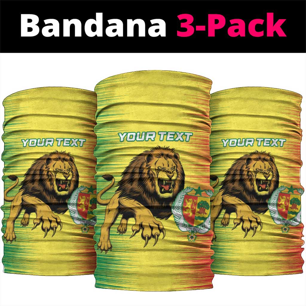 Custom Afro Senegal Football Neck Gaiter Lions of Teranga - Flag Style LT15