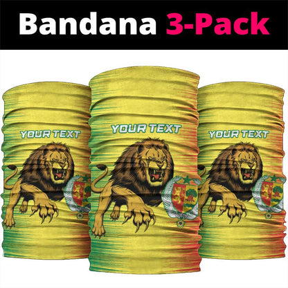 Custom Afro Senegal Football Neck Gaiter Lions of Teranga - Flag Style LT15