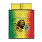 Custom Afro Senegal Football Quilt Bed Set Lions of Teranga - Flag Style