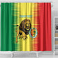 Custom Afro Senegal Football Shower Curtain Lions of Teranga - Flag Style