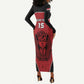 Egypt Football Custom Long Sleeve Bodycon Dress Ancient Egypt Style LT15