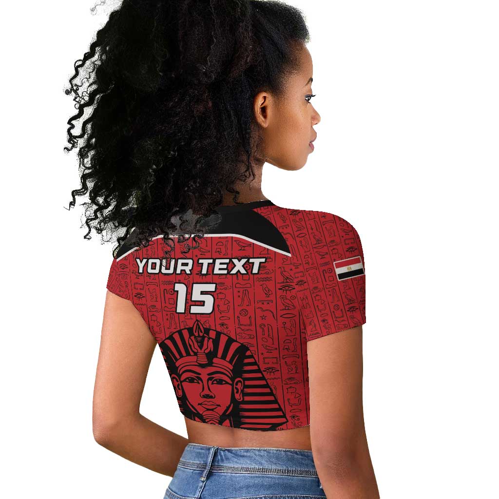 Egypt Football Custom Raglan Cropped T shirt Ancient Egypt Style