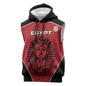 Egypt Football Custom Sleeveless Hoodie Ancient Egypt Style - African Pride