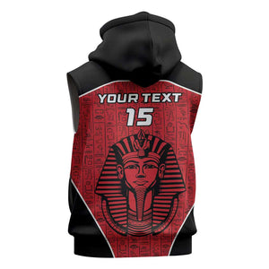 Egypt Football Custom Sleeveless Hoodie Ancient Egypt Style - African Pride