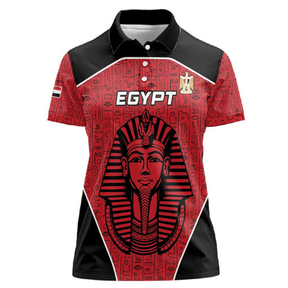 Egypt Football Custom Women Polo Shirt Ancient Egypt Style