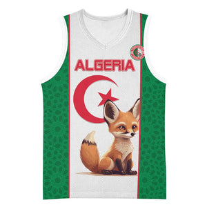 Custom Algeria Football Basketball Jersey Fennec Foxes With Islamic Pattern - African Pride
