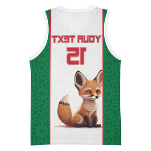 Custom Algeria Football Basketball Jersey Fennec Foxes With Islamic Pattern - African Pride