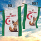 Custom Algeria Football Garden Flag Fennec Foxes With Islamic Pattern