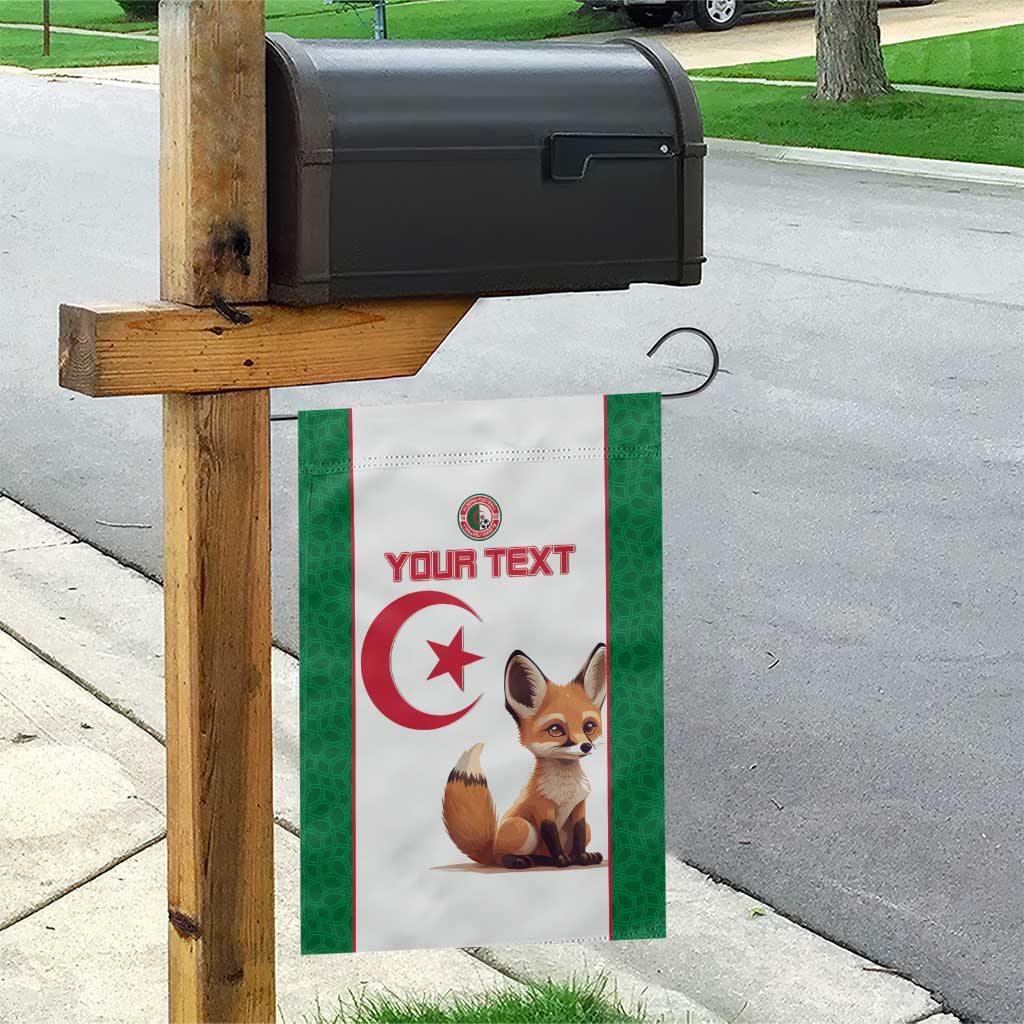 Custom Algeria Football Garden Flag Fennec Foxes With Islamic Pattern