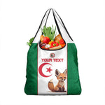 Custom Algeria Football Grocery Bag Fennec Foxes With Islamic Pattern