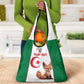 Custom Algeria Football Grocery Bag Fennec Foxes With Islamic Pattern