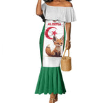 Custom Algeria Football Mermaid Dress Fennec Foxes With Islamic Pattern