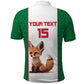 Custom Algeria Football Polo Shirt Fennec Foxes With Islamic Pattern
