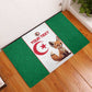 Custom Algeria Football Rubber Doormat Fennec Foxes With Islamic Pattern