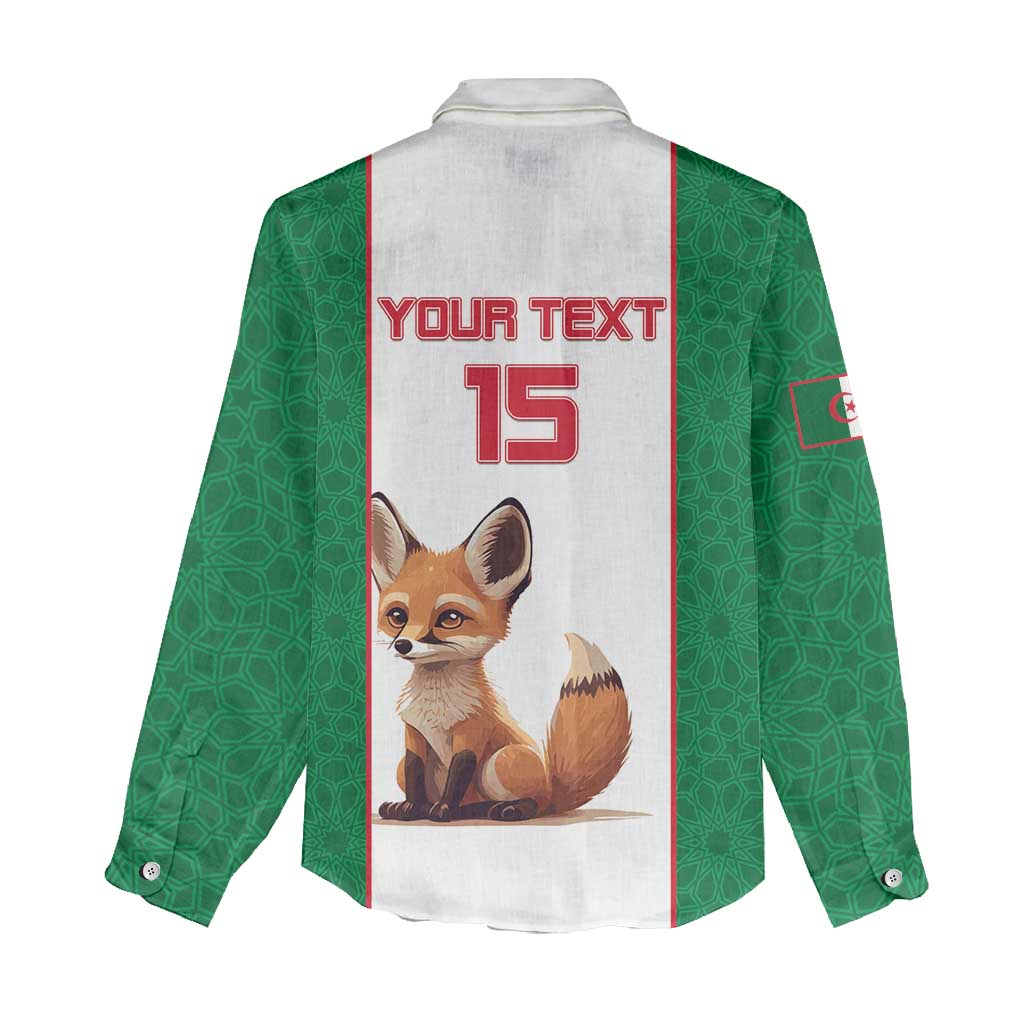 Custom Algeria Football Women Casual Shirt Fennec Foxes With Islamic Pattern LT15