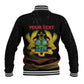 Personalized Ghana Black History Month Baseball Jacket Live It Learn It Make It - African Pride