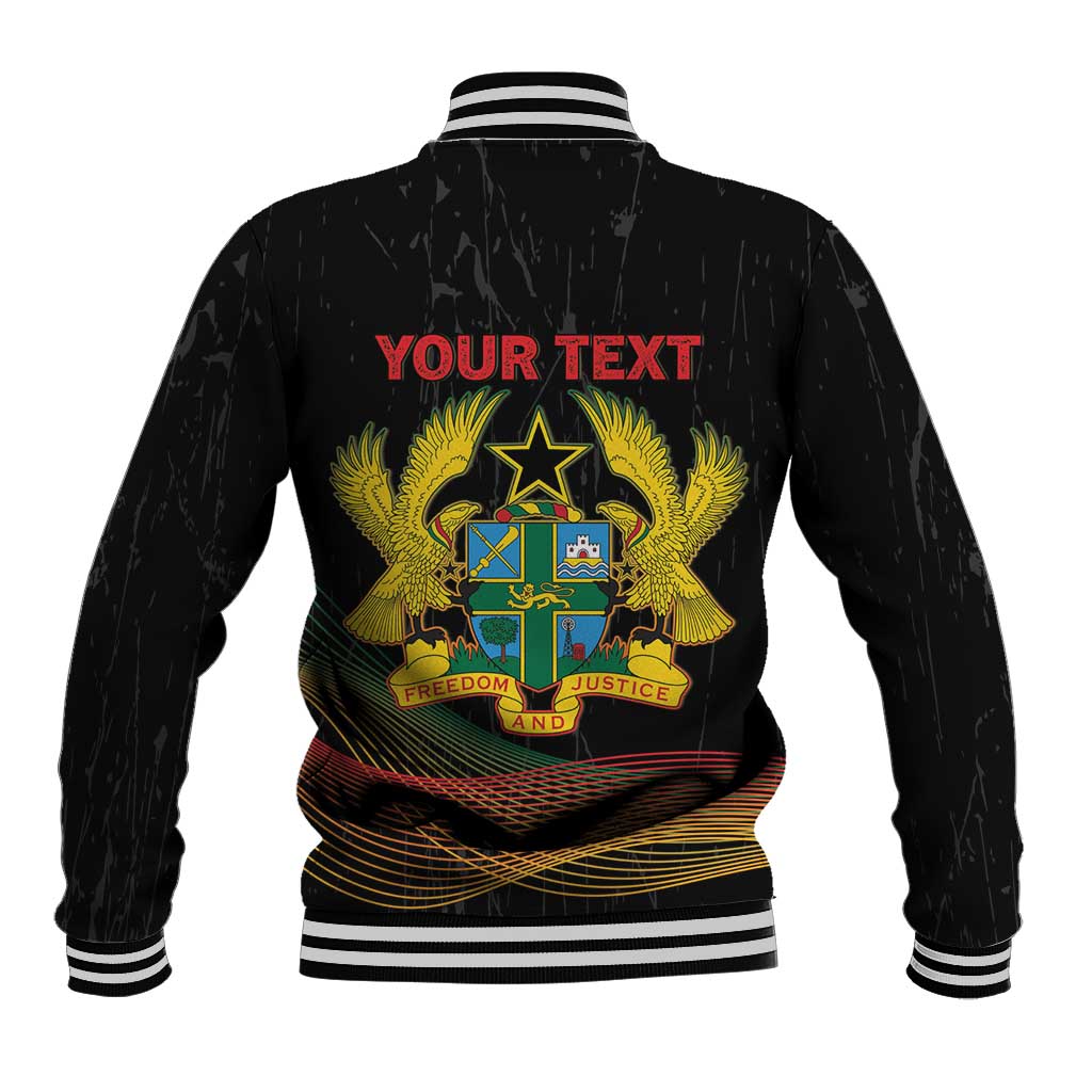 Personalized Ghana Black History Month Baseball Jacket Live It Learn It Make It - African Pride