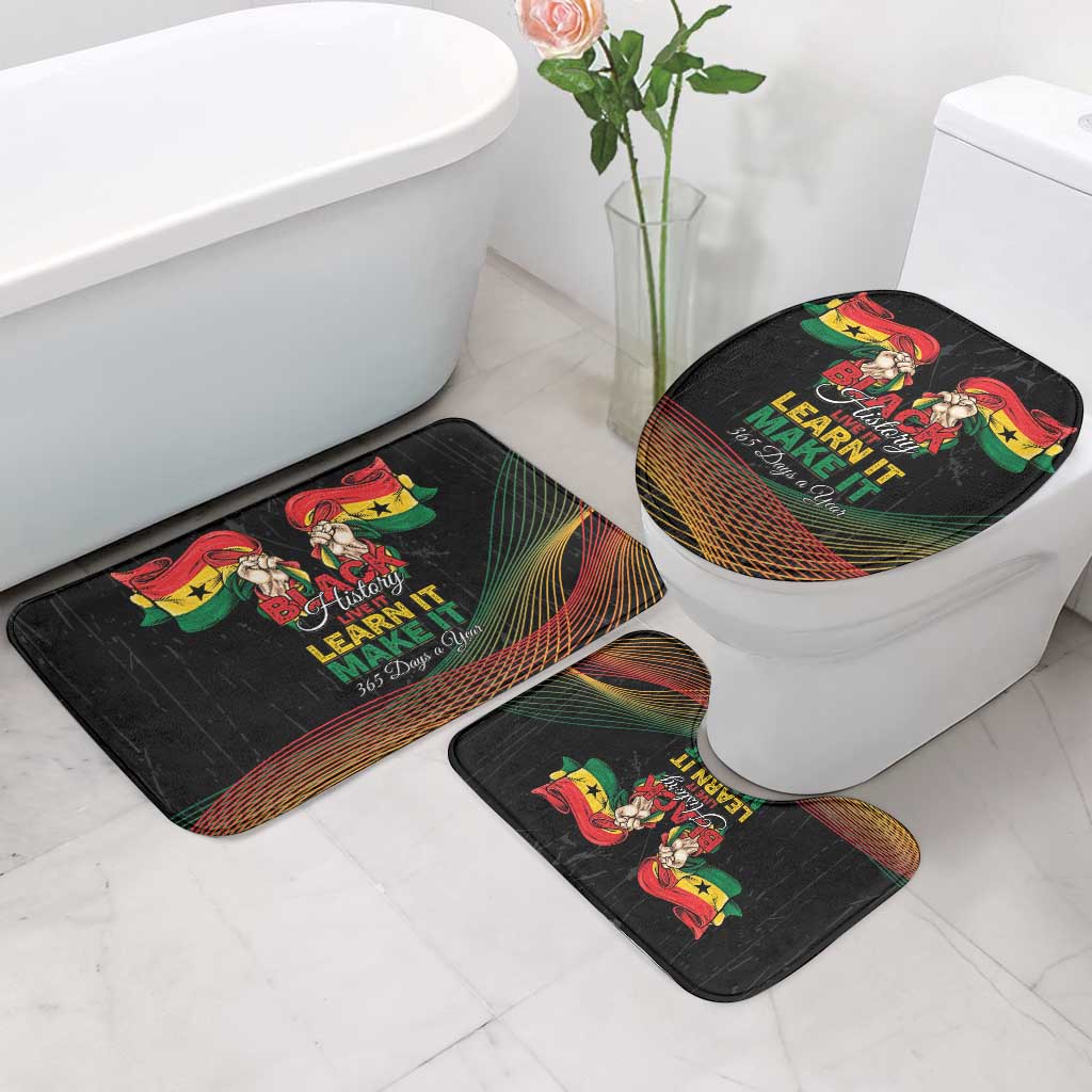 Ghana Black History Month Bathroom Set Live It Learn It Make It - African Pride