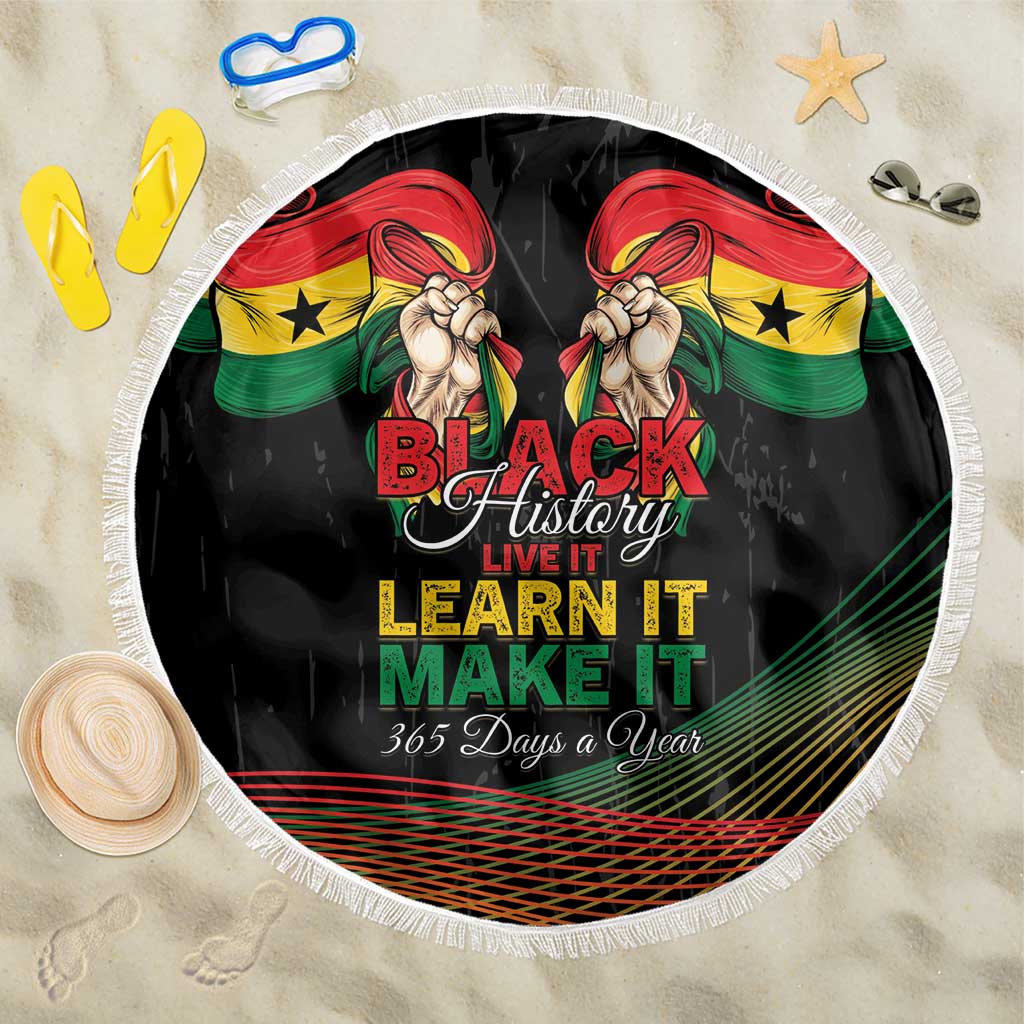 Ghana Black History Month Beach Blanket Live It Learn It Make It - African Pride