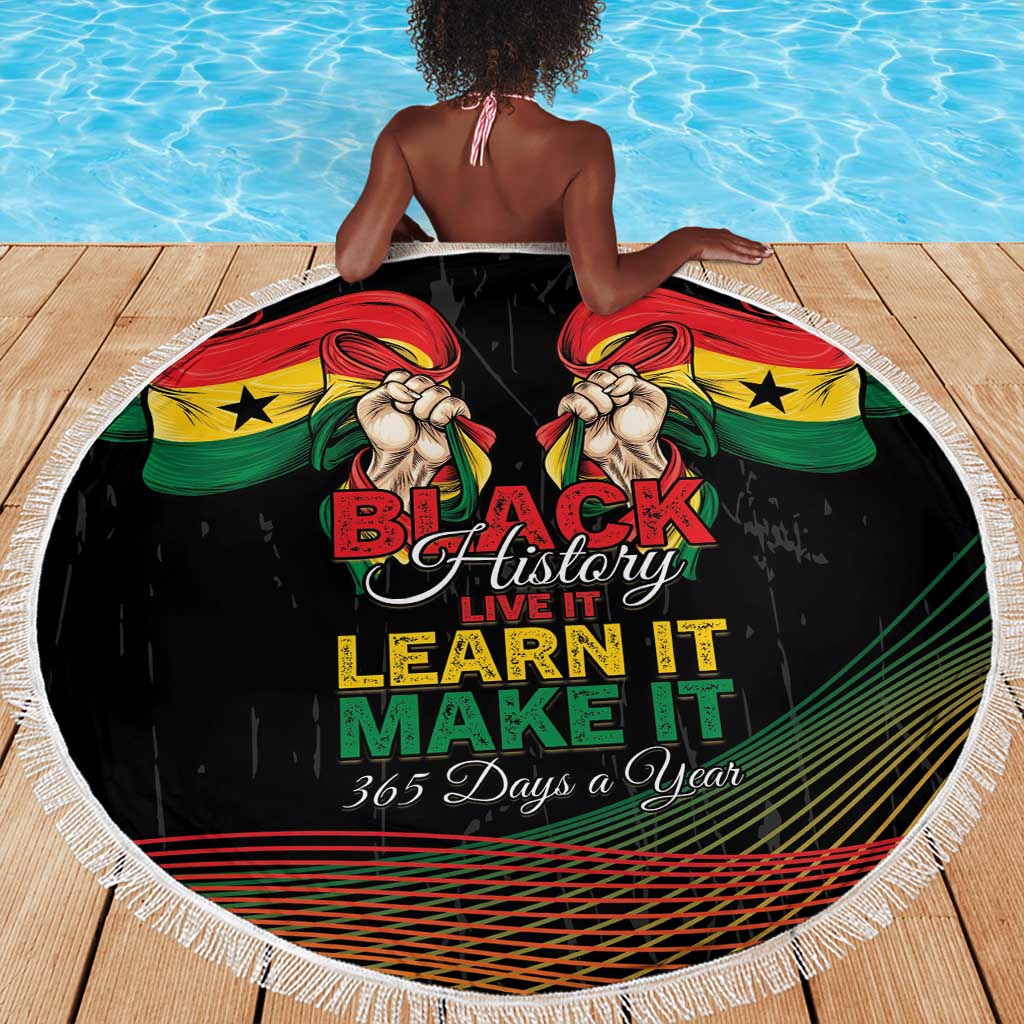 Ghana Black History Month Beach Blanket Live It Learn It Make It - African Pride