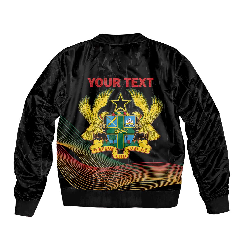 Personalized Ghana Black History Month Bomber Jacket Live It Learn It Make It - African Pride