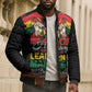 Personalized Ghana Black History Month Bomber Puffer Jacket Live It Learn It Make It - African Pride