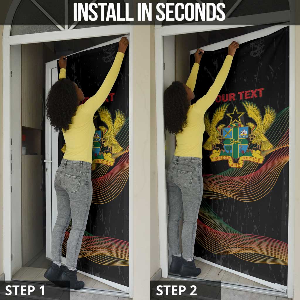 Personalized Ghana Black History Month Door Cover Live It Learn It Make It - African Pride