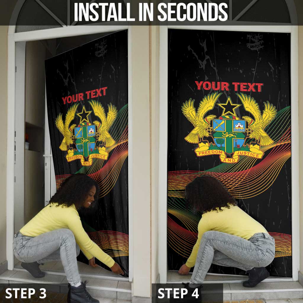 Personalized Ghana Black History Month Door Cover Live It Learn It Make It - African Pride