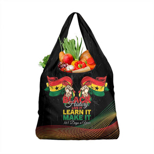 Ghana Black History Month Grocery Bag Live It Learn It Make It - African Pride