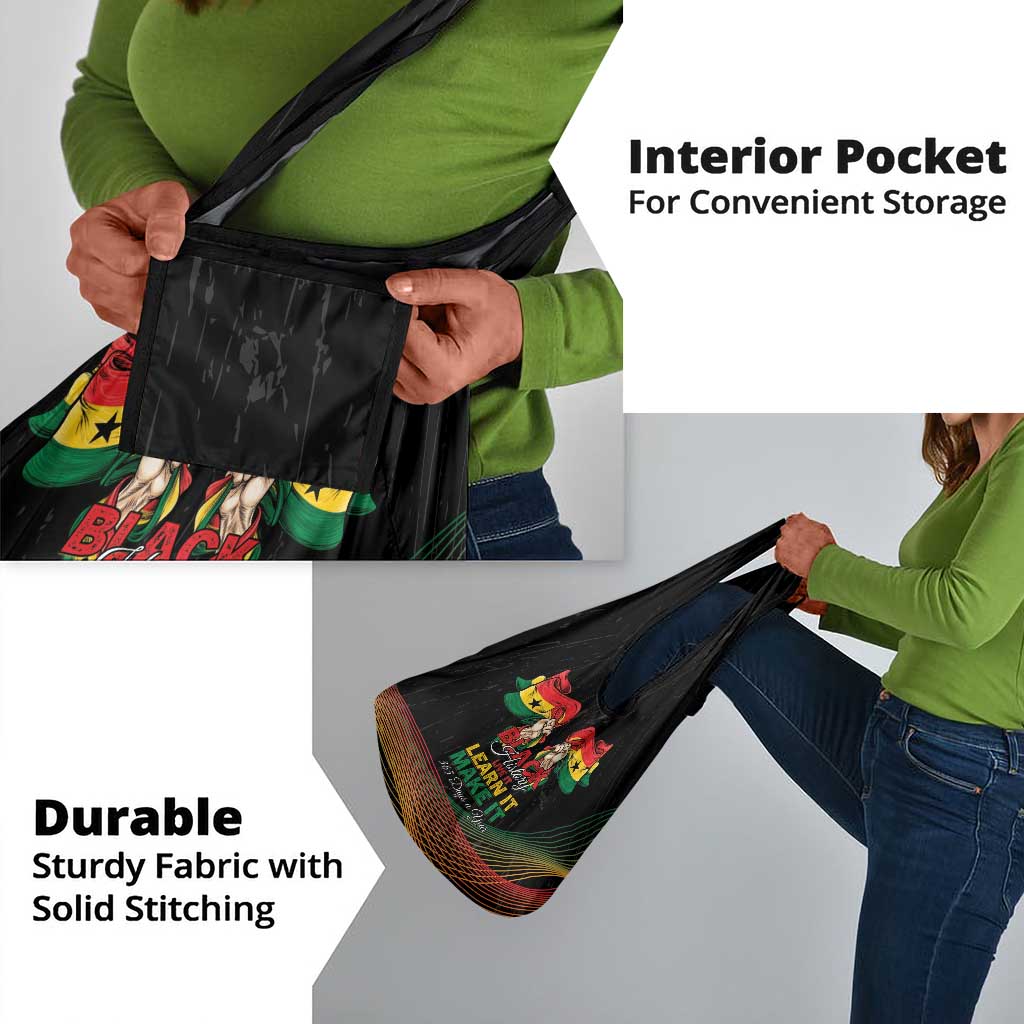 Ghana Black History Month Grocery Bag Live It Learn It Make It - African Pride