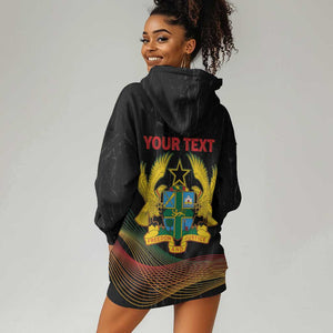 Personalized Ghana Black History Month Hoodie Dress Live It Learn It Make It - African Pride