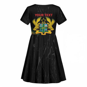 Personalized Ghana Black History Month Kid Short Sleeve Dress Live It Learn It Make It - African Pride