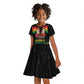 Personalized Ghana Black History Month Kid Short Sleeve Dress Live It Learn It Make It - African Pride