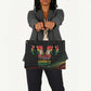 Ghana Black History Month Leather Bag Live It Learn It Make It - African Pride