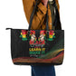 Ghana Black History Month Leather Tote Bag Live It Learn It Make It - African Pride