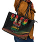 Ghana Black History Month Leather Tote Bag Live It Learn It Make It - African Pride
