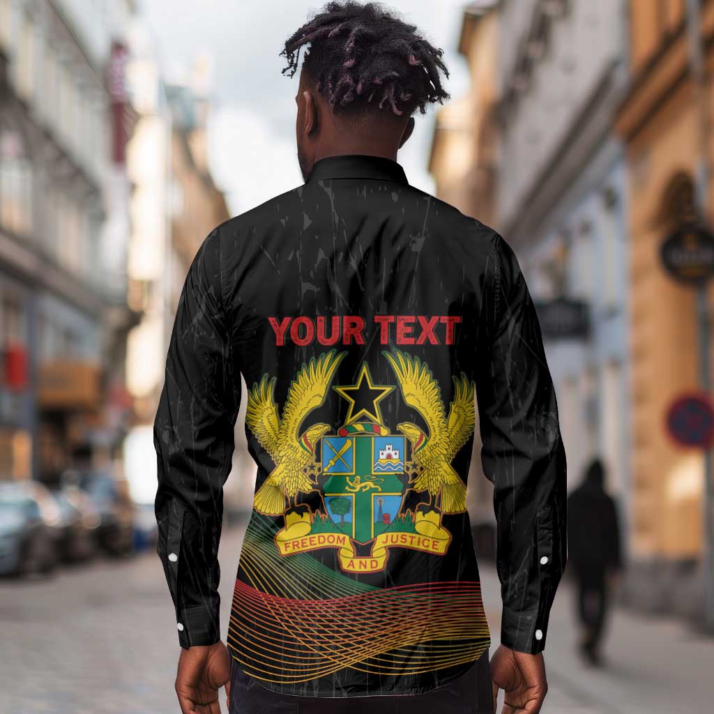 Personalized Ghana Black History Month Long Sleeve Button Shirt Live It Learn It Make It - African Pride