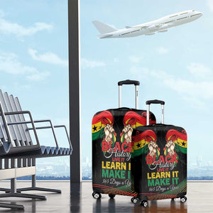 Ghana Black History Month Luggage Cover Live It Learn It Make It - African Pride