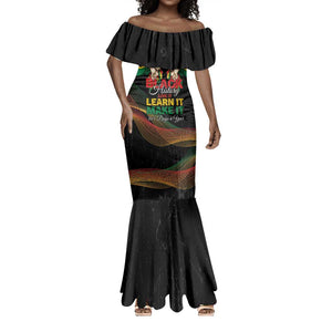 Personalized Ghana Black History Month Mermaid Dress Live It Learn It Make It - African Pride