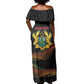 Personalized Ghana Black History Month Off Shoulder Maxi Dress Live It Learn It Make It - African Pride