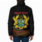 Personalized Ghana Black History Month Padded Jacket Live It Learn It Make It - African Pride
