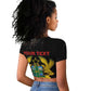 Personalized Ghana Black History Month Raglan Cropped T shirt Live It Learn It Make It - African Pride