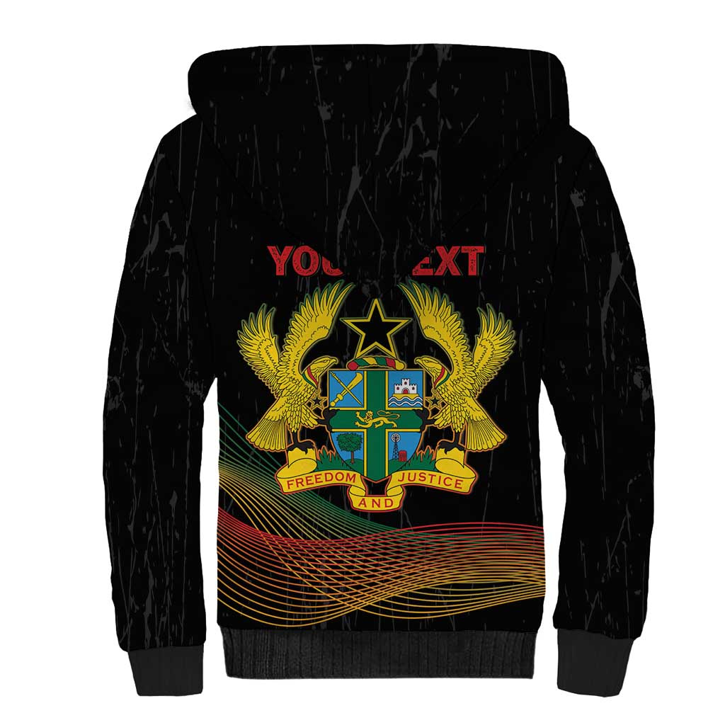 Personalized Ghana Black History Month Sherpa Hoodie Live It Learn It Make It - African Pride